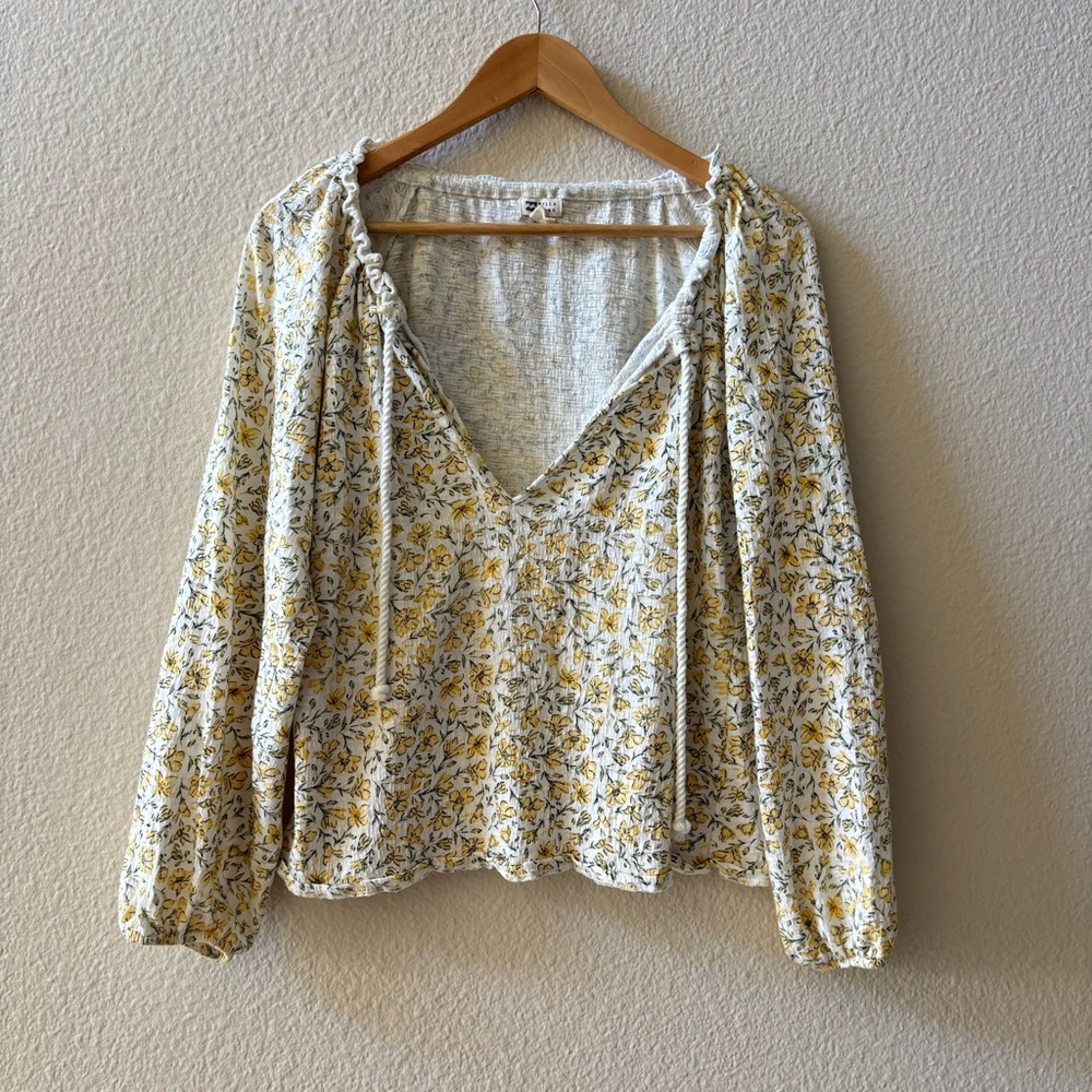 Billabong Floral Top Tie Front